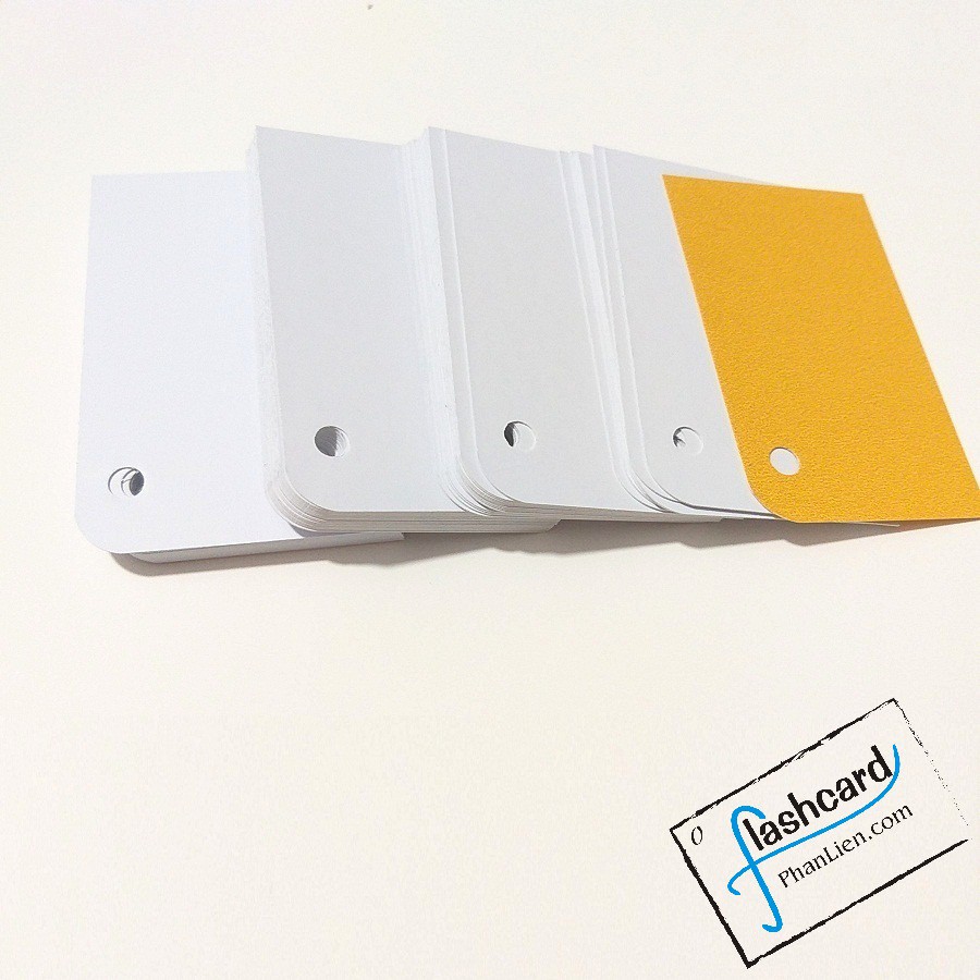 Nhập PHAN0815K giảm 15k - Mua 5 tặng 1 - 100 thẻ flashcard kèm khoen bo 1 góc flashcard