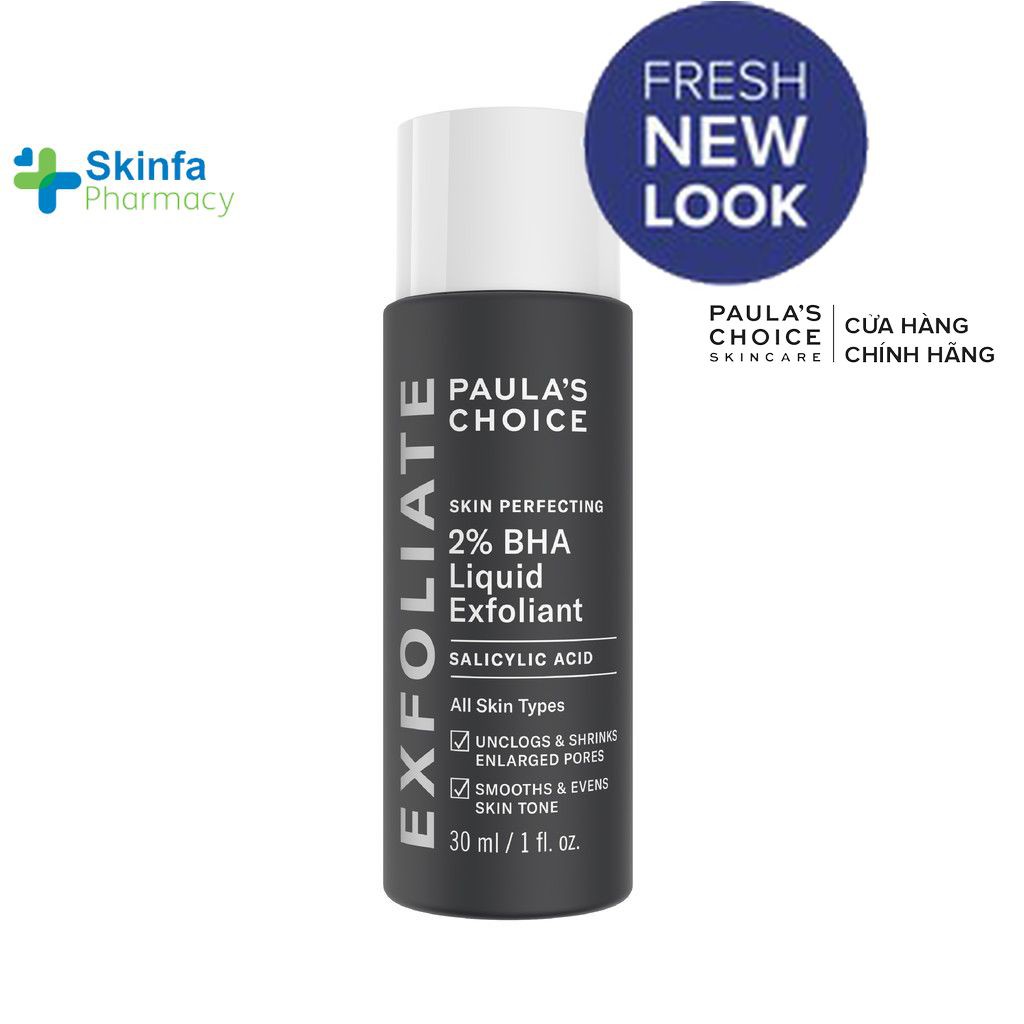 Paula's Choice BHA 2% - Tẩy tế bào chết Paulas Choice 2% BHA Skin Perfecting Liquid - Skinfa.