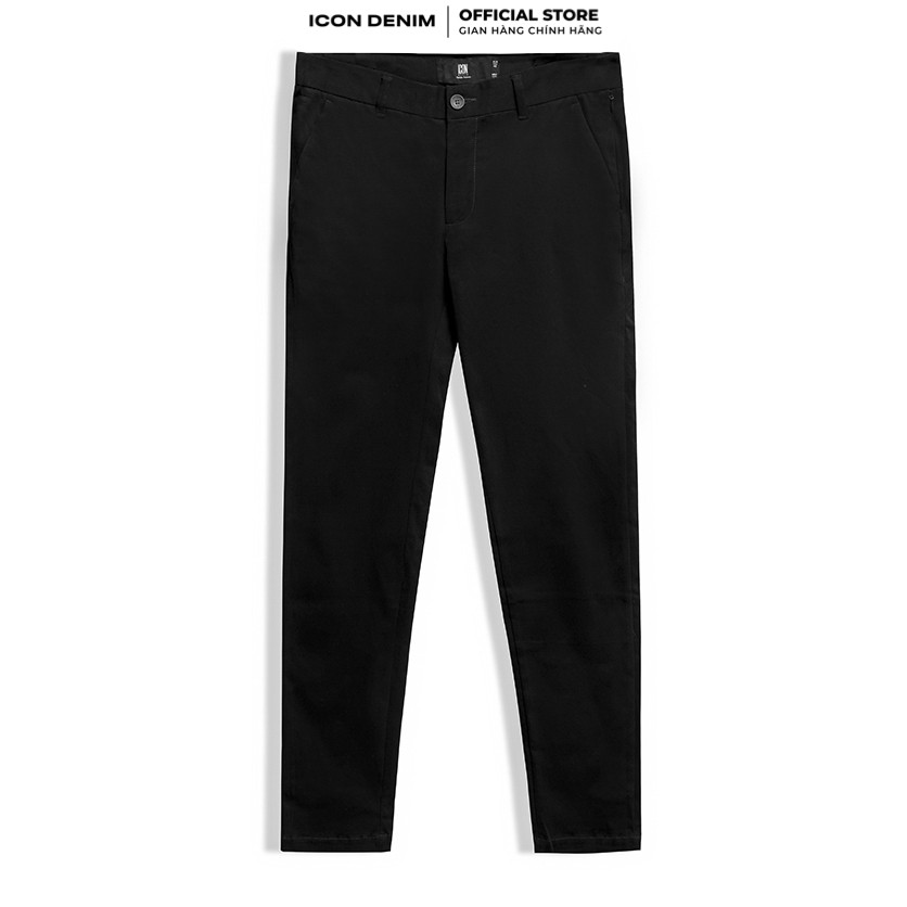 Quần Chino ICON DENIM Dáng Slim-fit Trơn Basic