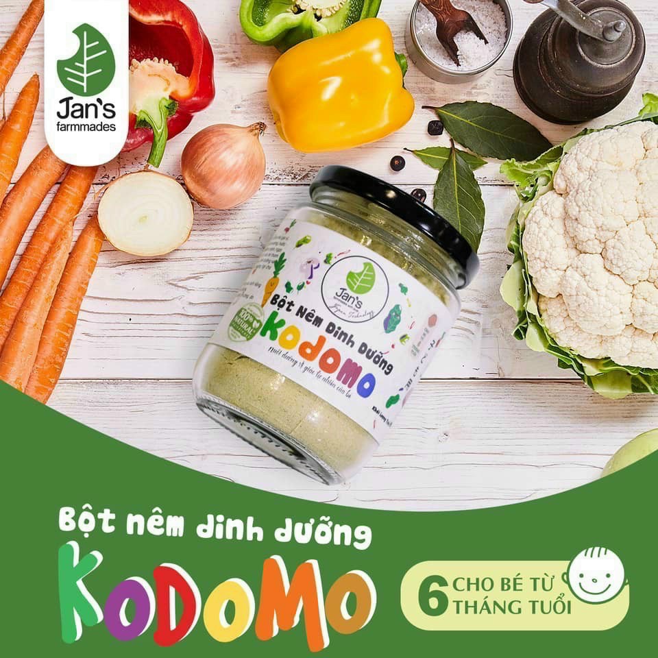 Hạt nêm dinh dưỡng cho bé ăn dặm Kodomo Jan’s 90g (dành cho bé từ 6m).