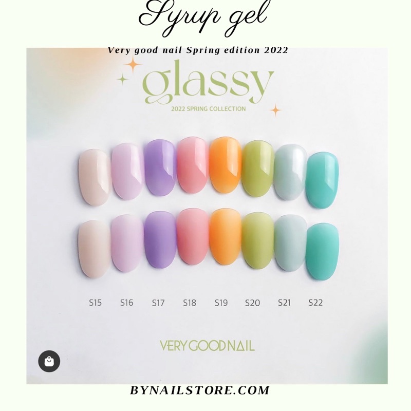 [Very good nail] Sơn gel thạch siro cao cấp Hàn Quốc tách lẻ Spring collection Glassy (1pcs)