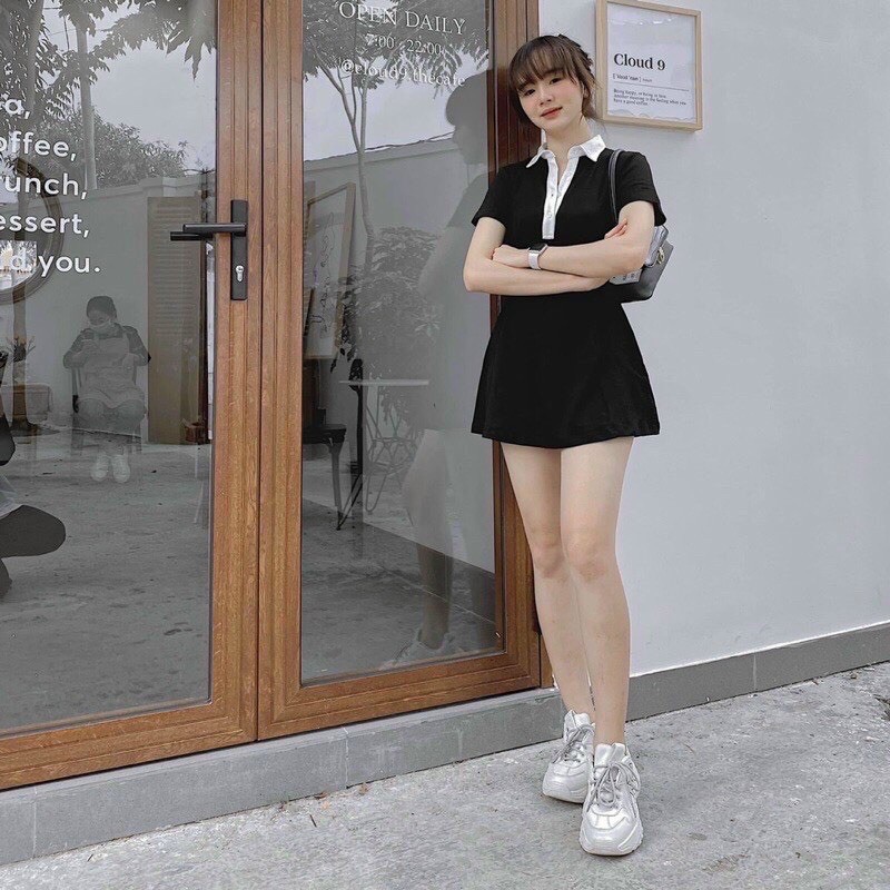 Đầm xòe viền trắng D036 | BigBuy360 - bigbuy360.vn