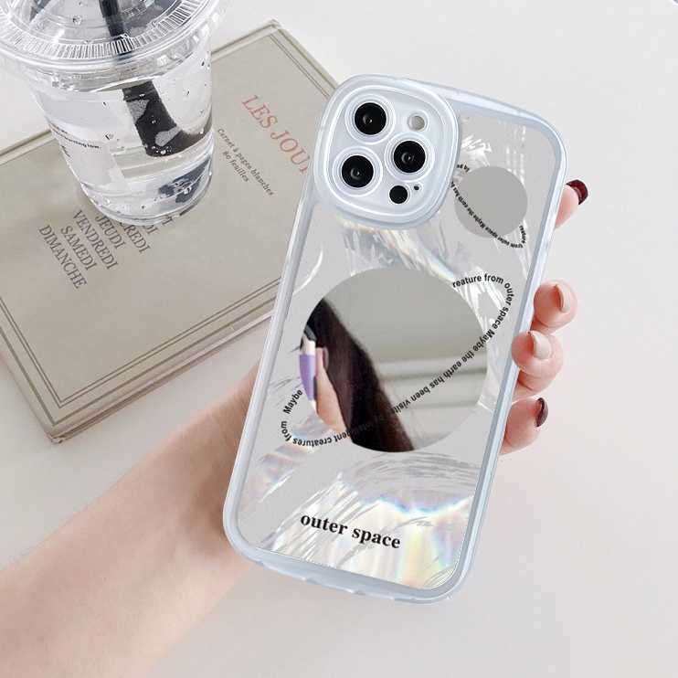 Ốp lưng iphone gương cạnh vuông outer space 6/6plus/7/7plus/8/8plus/x/xs/11/12/13/pro/max/plus/promax-Sale HOT E4-2