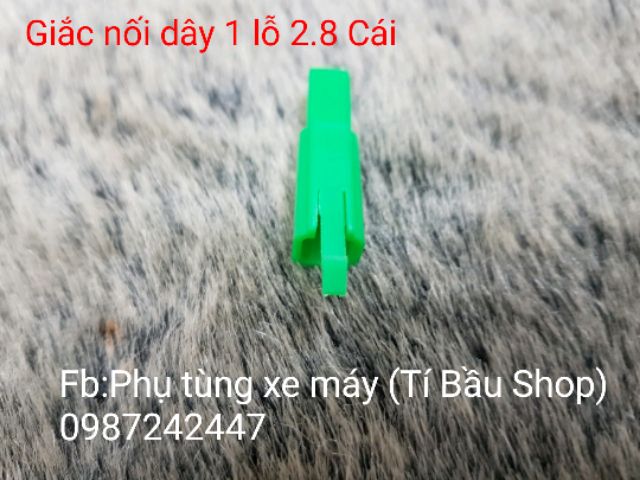 GIẮC NỐI DÂY 1 LỖ 1P 2.8 XANH ĐẦU CÁI