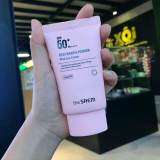 Kem chống nắng The Saem Eco Earth Power Pink