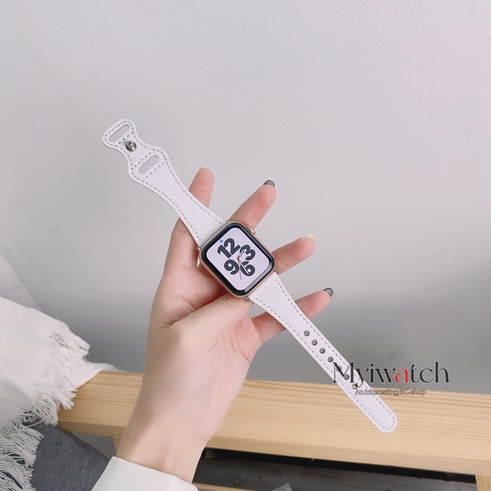 Dây Đeo Bằng Da Dành Cho iWatch Series 8 7 SE 6 5 4 3 41mm 45mm 40mm 44mm 38mm 42mm