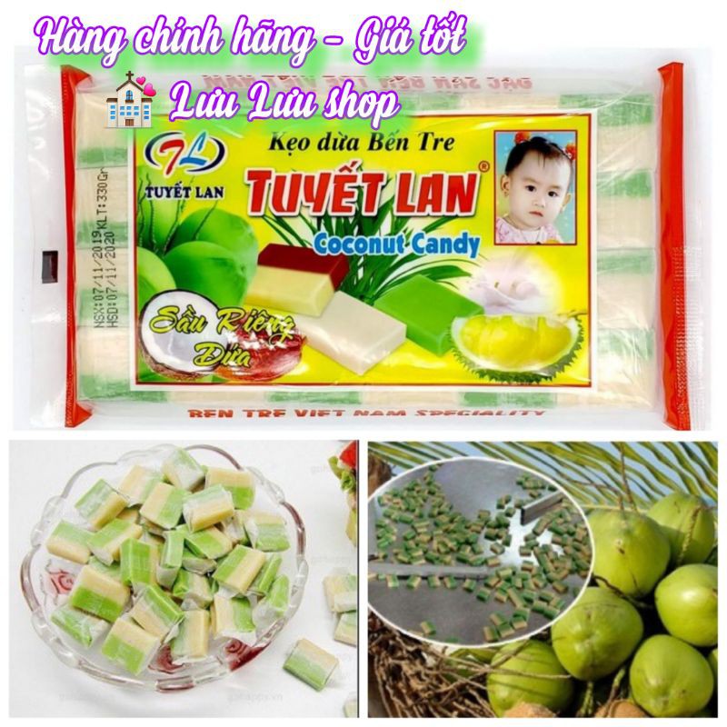 Đặc sản kẹo dừa Bến Tre Tuyết Lan bịch 48 viên