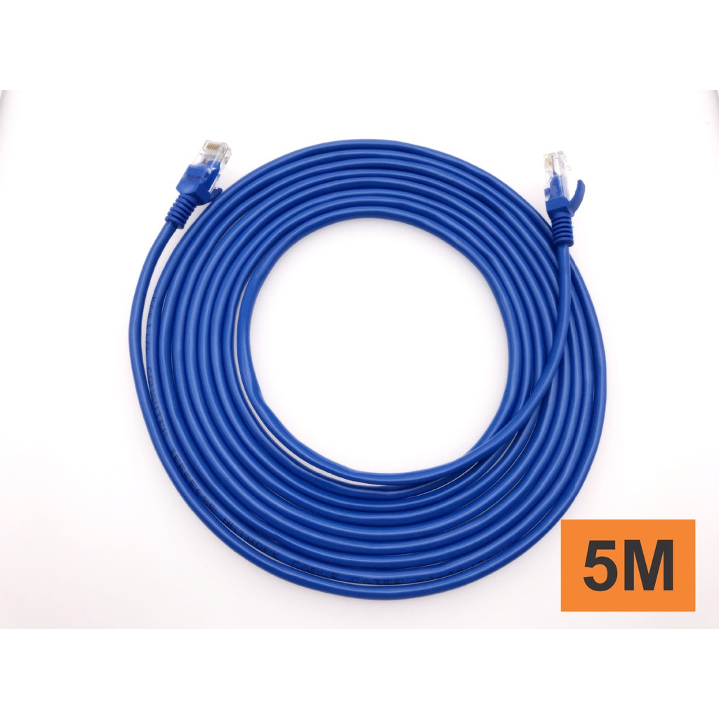 Cáp Internet Cat5E Tiêu Chuẩn Sẵn 2 Đầu- Dài 1.5/3/5/10/20/30M