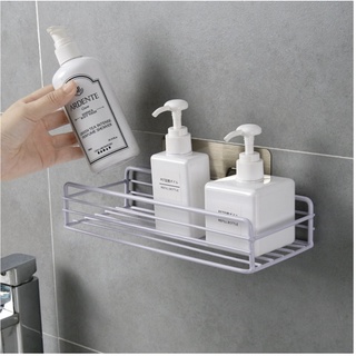 Kệ sắt dán tường đa dụng, có móc treo tường