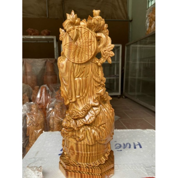 Tượng phật di lặc gỗ huyết long cao 40 cm