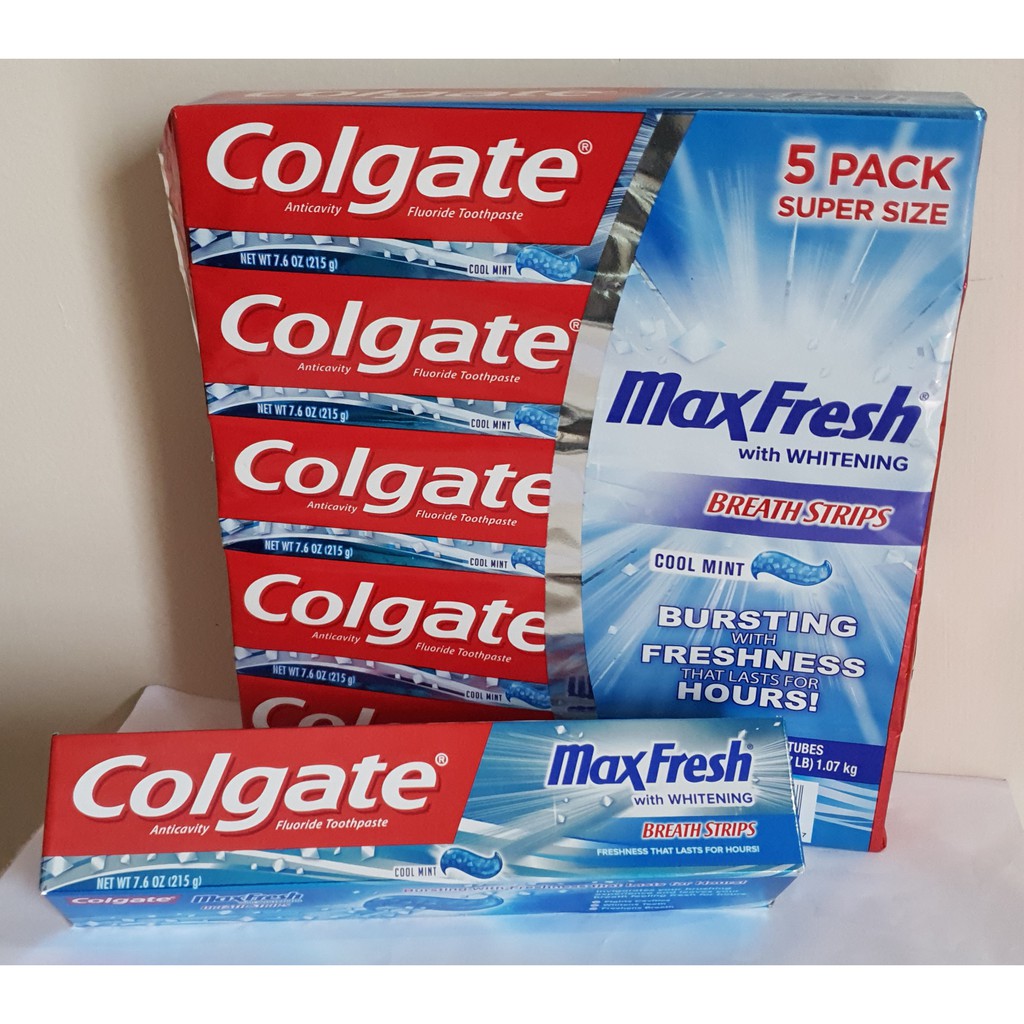 Kem Đánh Răng Colgate MaxFresh Trắng Răng, Thơm miệng, Chống Sâu Răng Của Mỹ 215g - Chị Vịt Shop