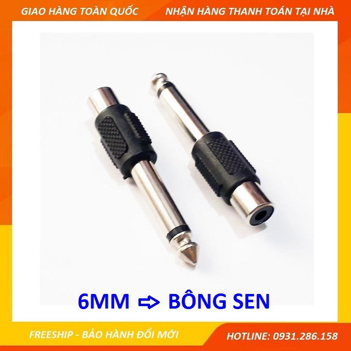 Jack 6mm ra bông sen HOẶC Jack 6mm ra 3,5mm (6 ly ra 3 ly) - 1 cái