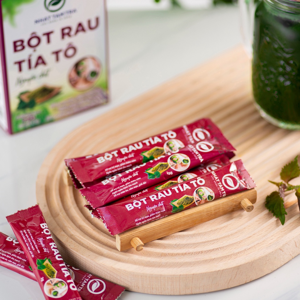 Bột tía tô sấy lạnh hỗ trợ giảm cân nguyên chất giúp giải cảm ngừa mụn làm đẹp da Nhất Tâm Trà