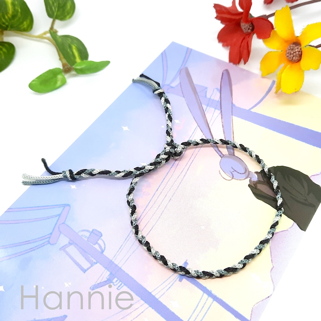 Vòng chỉ tình bạn màu trắng đen - Vòng đeo nam nữ chống thấm nước waterproof - Friendship Bracelet handmade