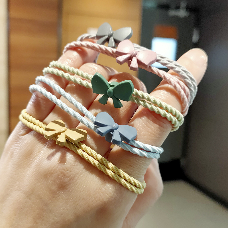 1 Dây Cột Tóc Hình Nơ Nhiều Màu Sắc Thời Trang