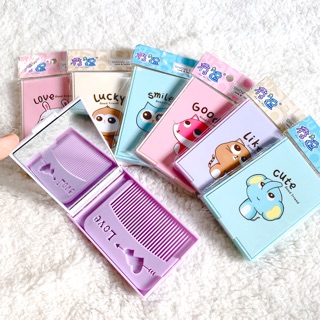 Bộ Gương Lược Gấp Gọn Hàn Quốc Hình Cute