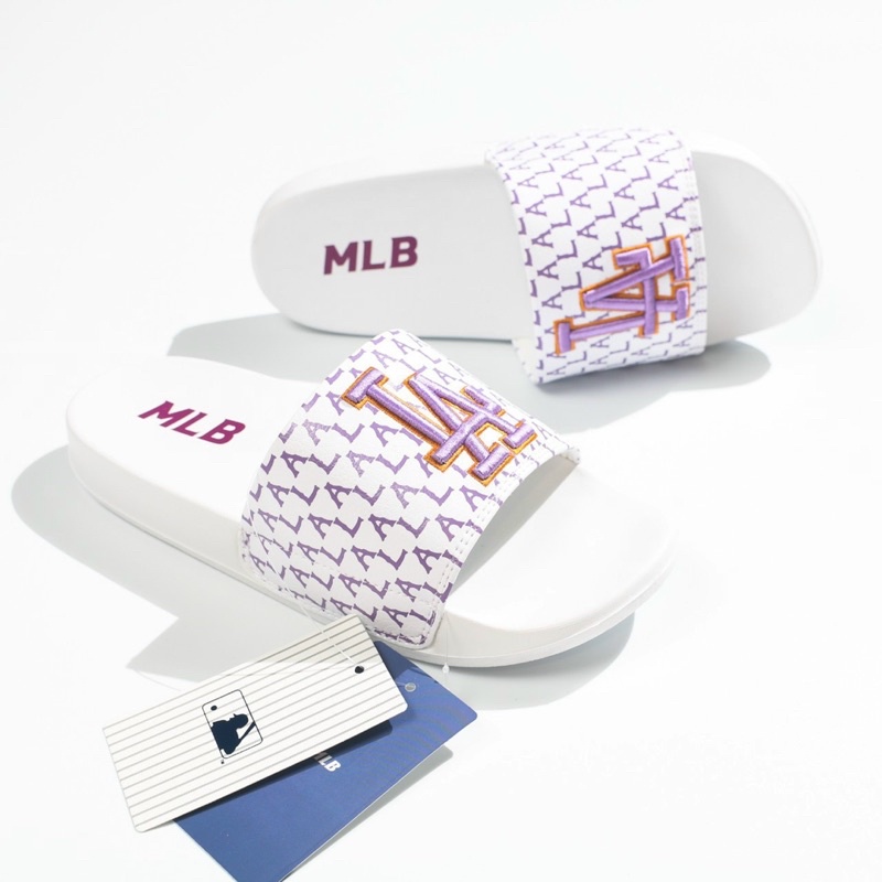 Dép Quai Ngang MLB LA Logo thêu