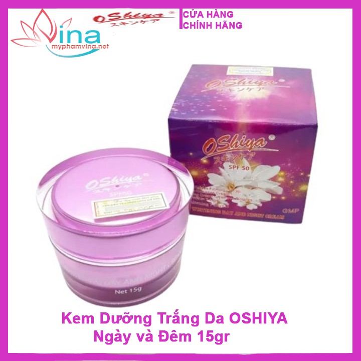 Kem Dưỡng Trắng Da OSHIYA Ngày Và Đêm 15gr