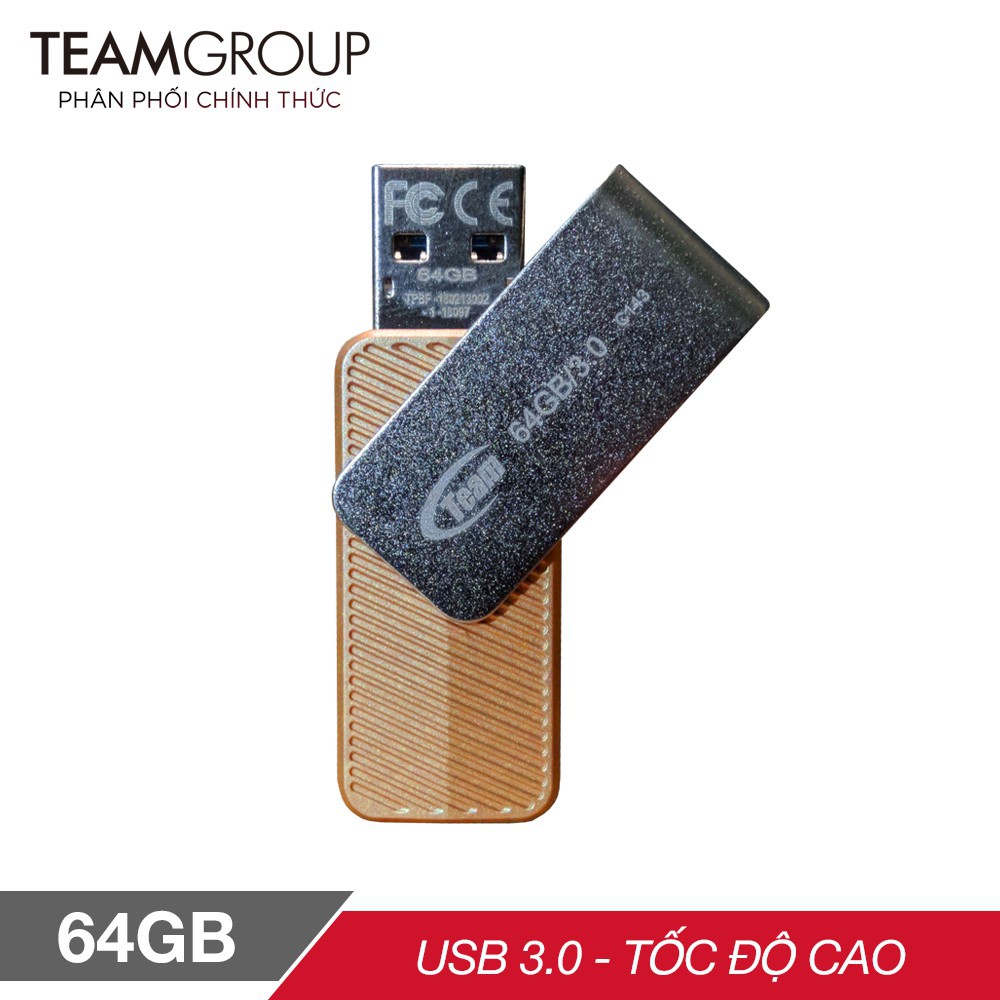 USB 3.0 Team Group C143 64GB tốc độ cao - Hãng phân phối chính thức