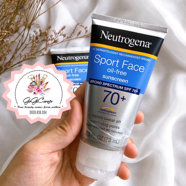 KEM CHỐNG NẮNG DÀNH CHO CHƠI THỂ THAO NEUTROGENA SPORT FACE OIL FREE LOTION SPF 70