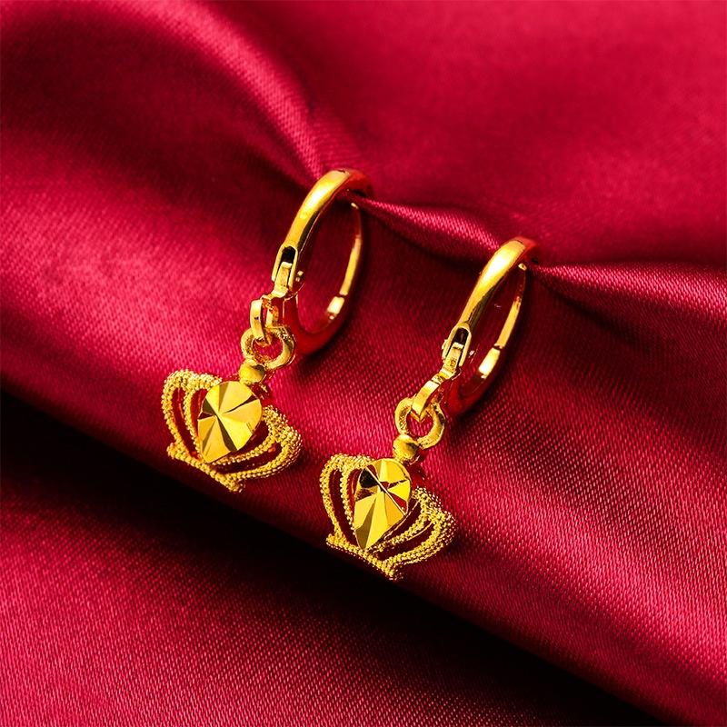 Hoa Tai Mạ Vàng 24K Hình Hoa Phong Cách Mới