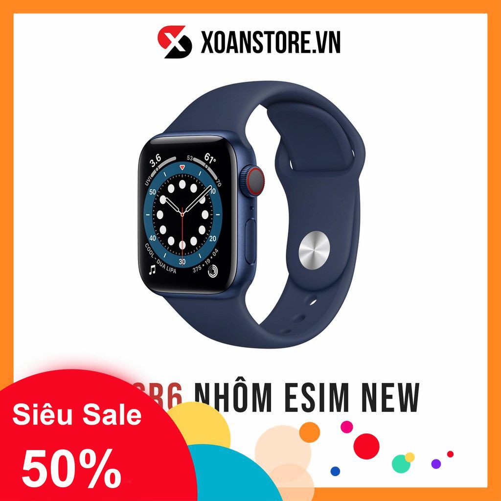 ĐỒNG HỒ APPLE WATCH SERIES 6 NHÔM LTE ESIM 40mm và 44mm Mới 100% Nguyên SEAL bảo hành 12 tháng LỖI LÀ ĐỔI tại XOĂN