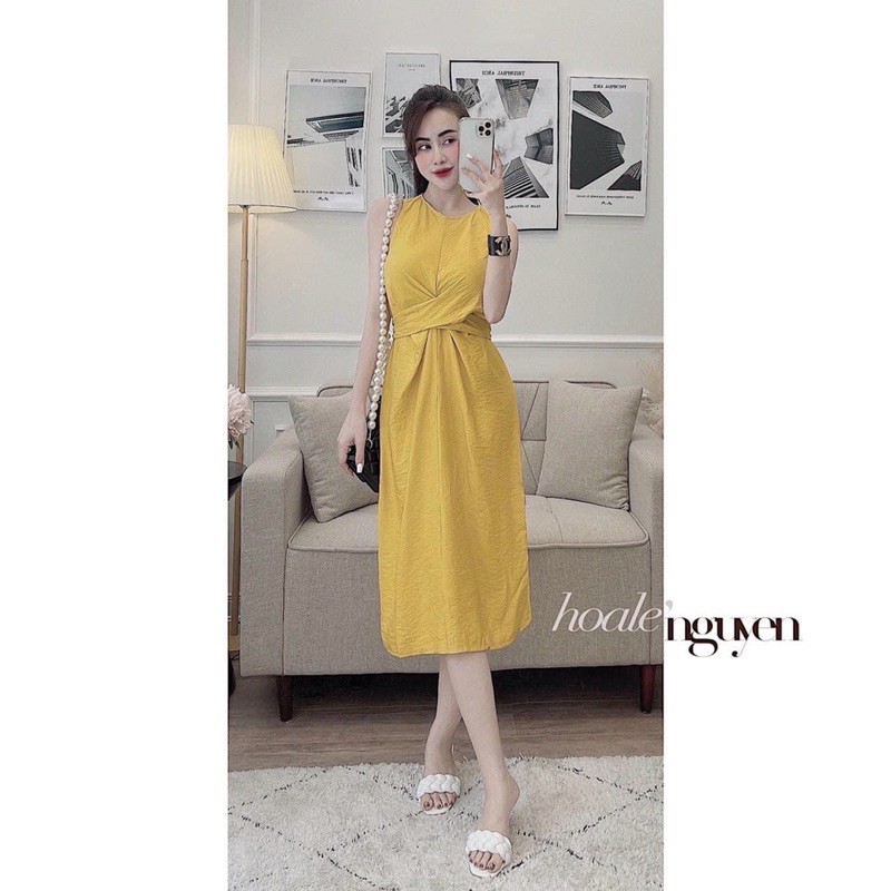 [Mã SKAMA06 giảm 8% tối đa 50K đơn 250K] Váy vàng xoắn eo | BigBuy360 - bigbuy360.vn