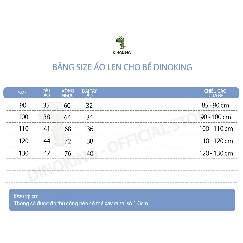 Áo cadigan cho bé gái DINOKING Áo khoác len cardigan trẻ em mùa thu đông 2022 phong cách Hàn Quốc 2 - 8 tuổi AL04
