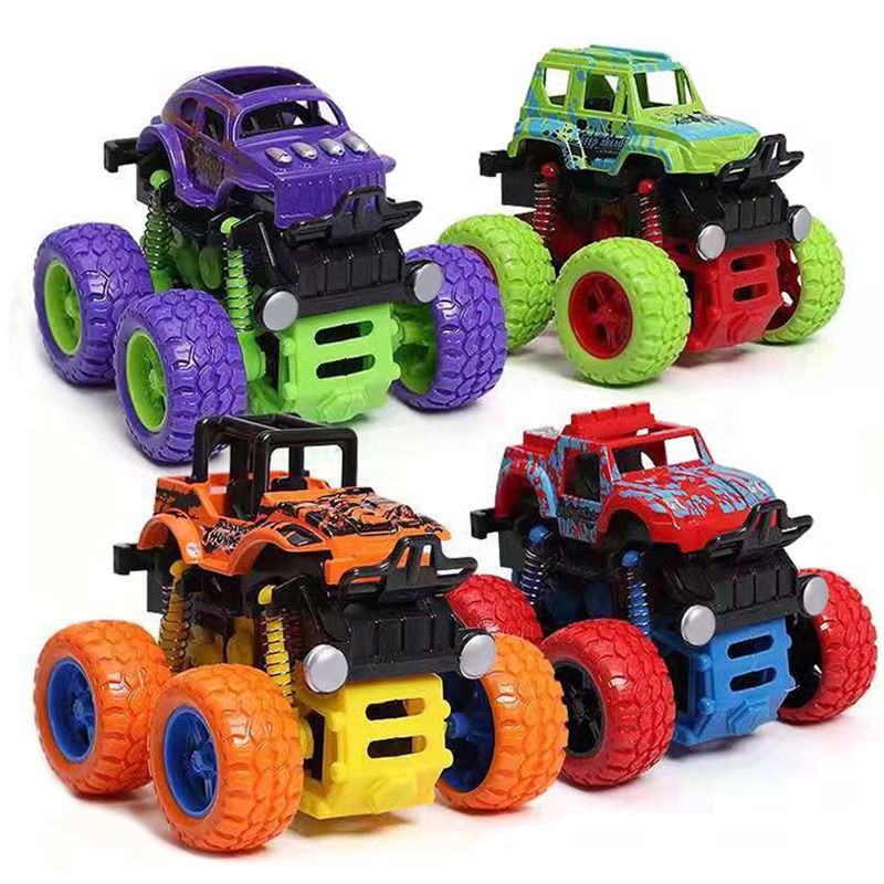 【ready stock】 Xe địa hình dẫn động bốn bánh quán tính, xe taxi trở về, xe đồ chơi, xe mô hình trẻ em và cậu bé, xe đồ chơi chống lùi