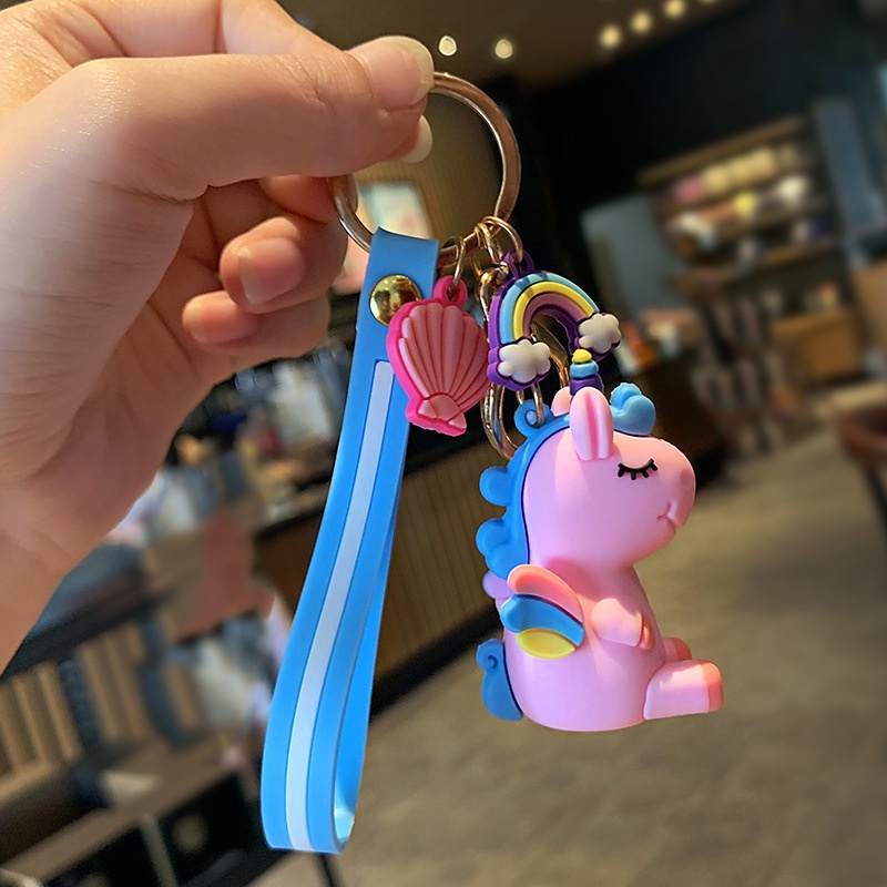 Móc khóa hình kì lân hoạt hình 3D dễ thương