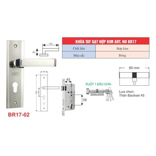 [CHÍNH HÃNG] Khóa tay gạt NEO BR17-02