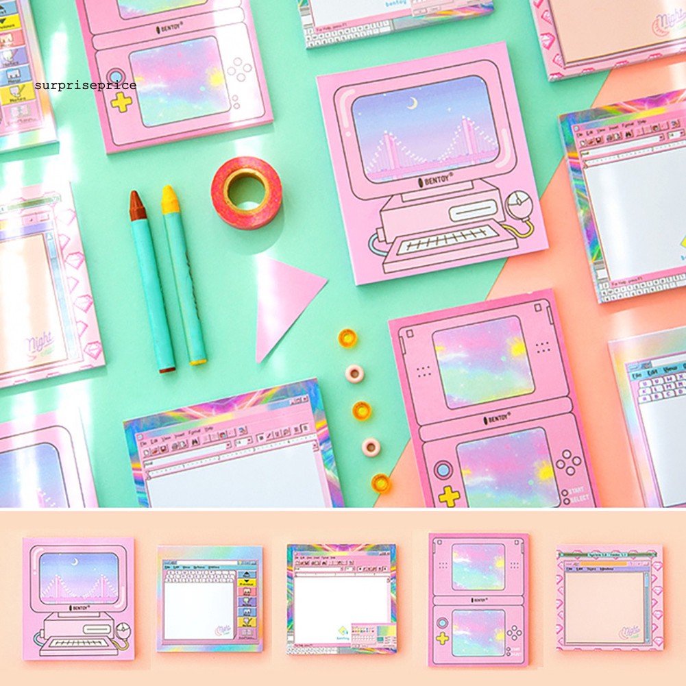 Giấy ghi chú hình máy tính bàn xinh xắn tiện dụng