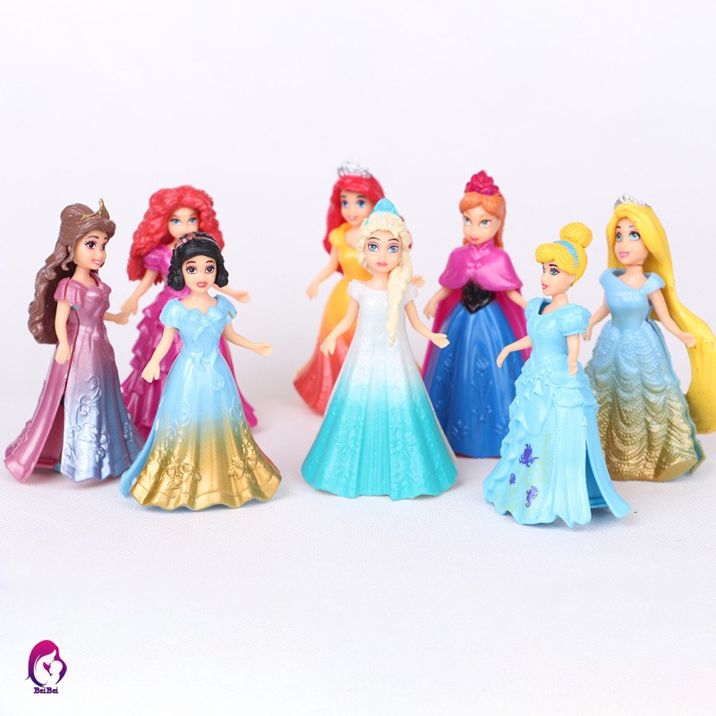 Bộ Búp Bê Công Chúa Trong Phim Frozen (8 Cái)