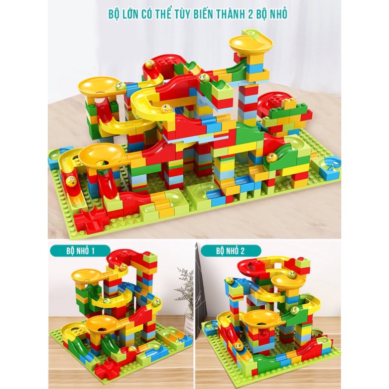 Đồ chơi lắp ghép mô hình cầu trượt cho bé thả bi 330 chi tiết phát triển tư duy Biacare cho bé từ 5 tuổi