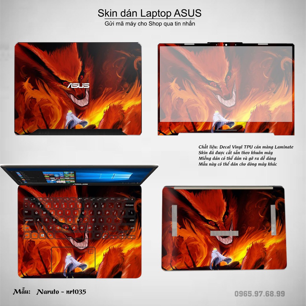 Skin dán Laptop Asus in hình Naruto _nhiều mẫu 2 (inbox mã máy cho Shop)