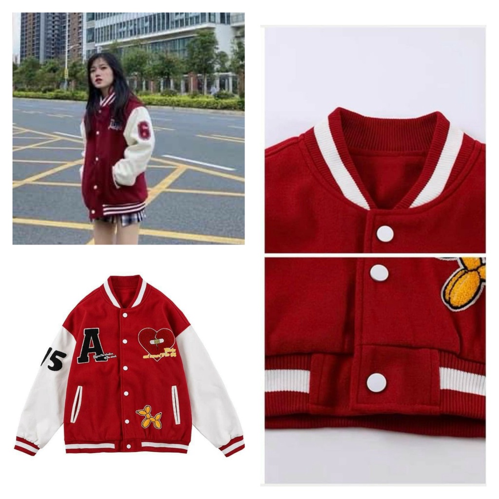 Áo khoác Bomber Jacket A 15 nỉ in logo unisex nam nữ (Ảnh thật/Có sẵn)