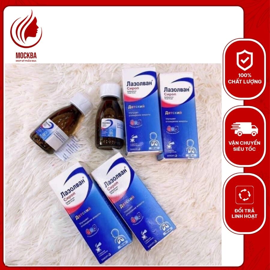 Bổ phế Siro ho azolvan tiêu đờm tan nhầy của Nga lọ 100ml