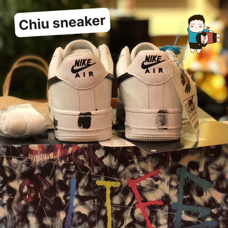 [Full box] Giày thể thao air force 1 tróc sơn [ G-Dragon Para noise ] [ AF1 ] [Tróc Sơn trắng] [Sneaker]