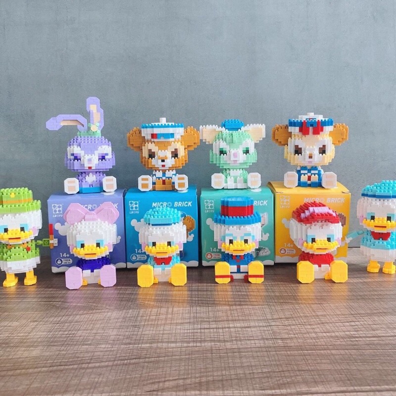 SẴN Lego xếp hình tự lắp ráp mô hình hoạt hình Desnep Mickey Donald dusk Minnie