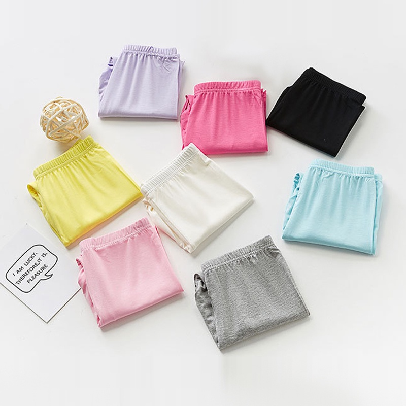 Quần Legging Cotton Co Giãn Màu Sắc Kẹo Ngọt Dành Cho Bé Gái 3-8 Tuổi