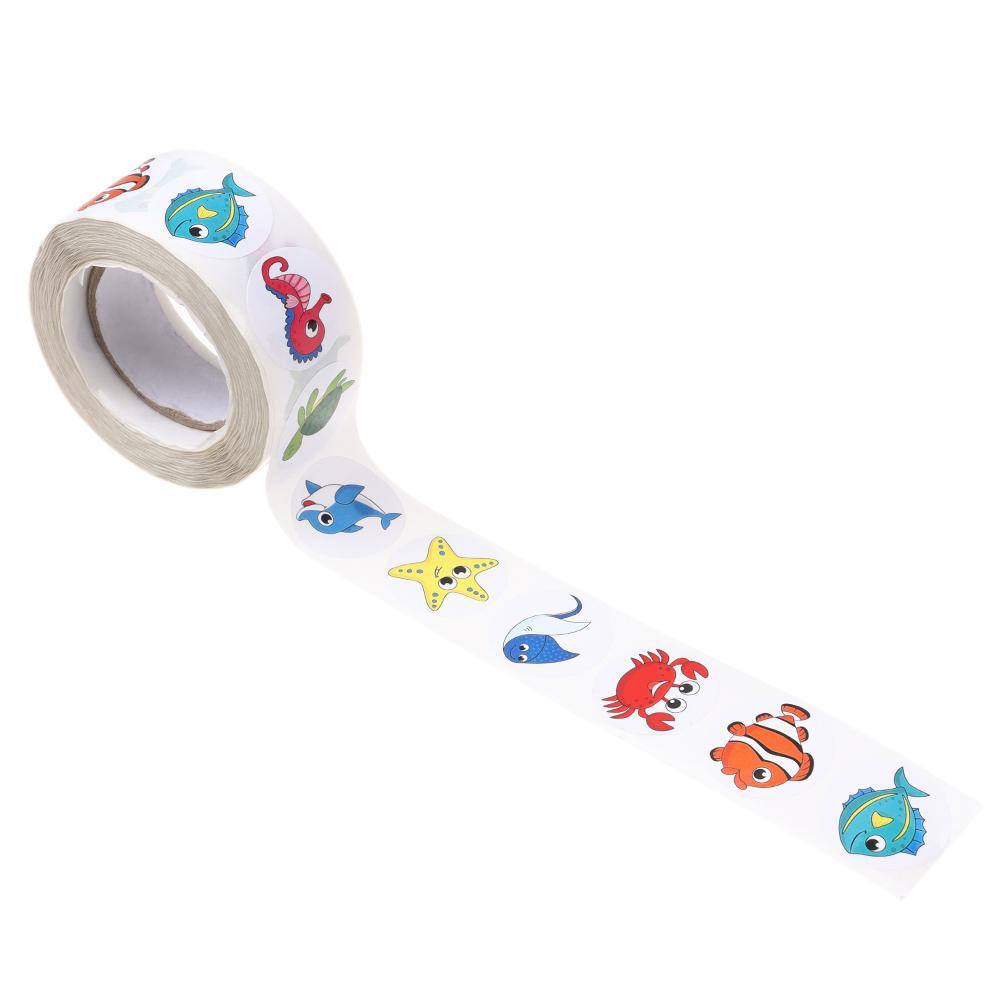 CHOOKEY Cuộn 500 Nhãn Dán Hoạt Hình Đáng Yêu Cho Bé