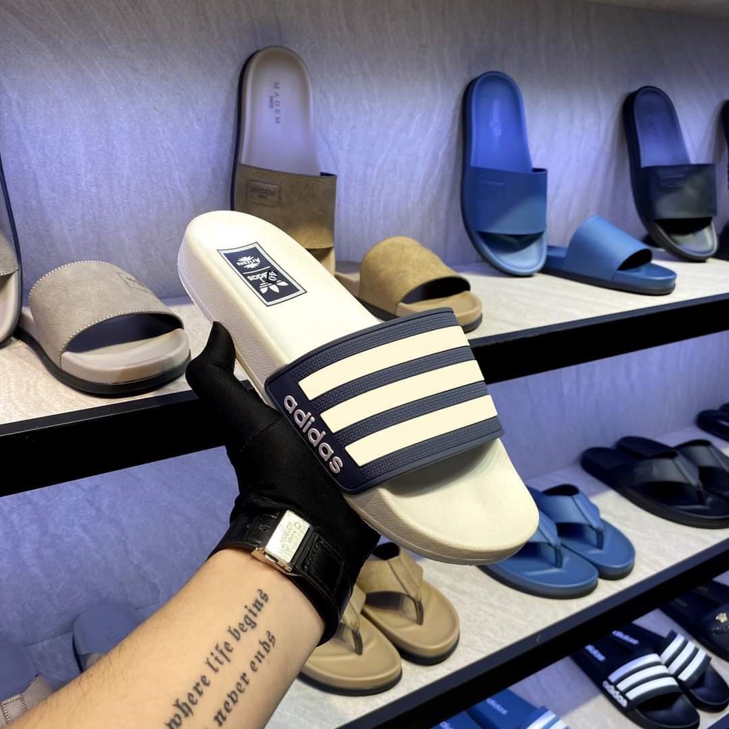 🔥HÀNG CAO CẤP🔥dép adidas, dép nam quai ngang 3 sọc đế siêu nhẹ và êm