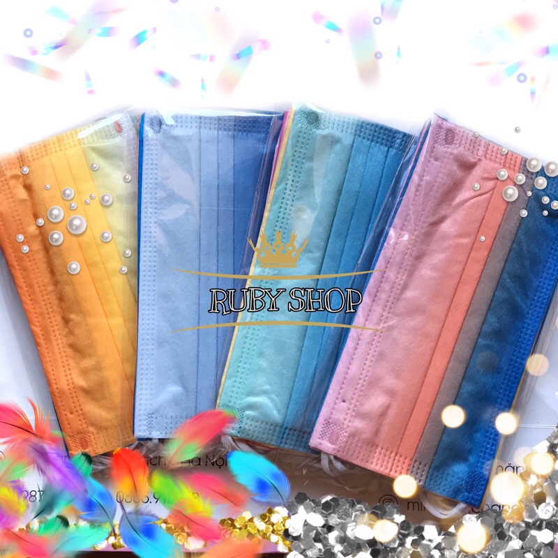 Top 1 Hàn Quốc | Set 10 Khẩu Trang Y Tế Đa Màu Sắc Độc Lạ Đi Du Lịch Biển | Khẩu Trang Cầu Vồng Đẹp Tuổi Teen | BigBuy360 - bigbuy360.vn