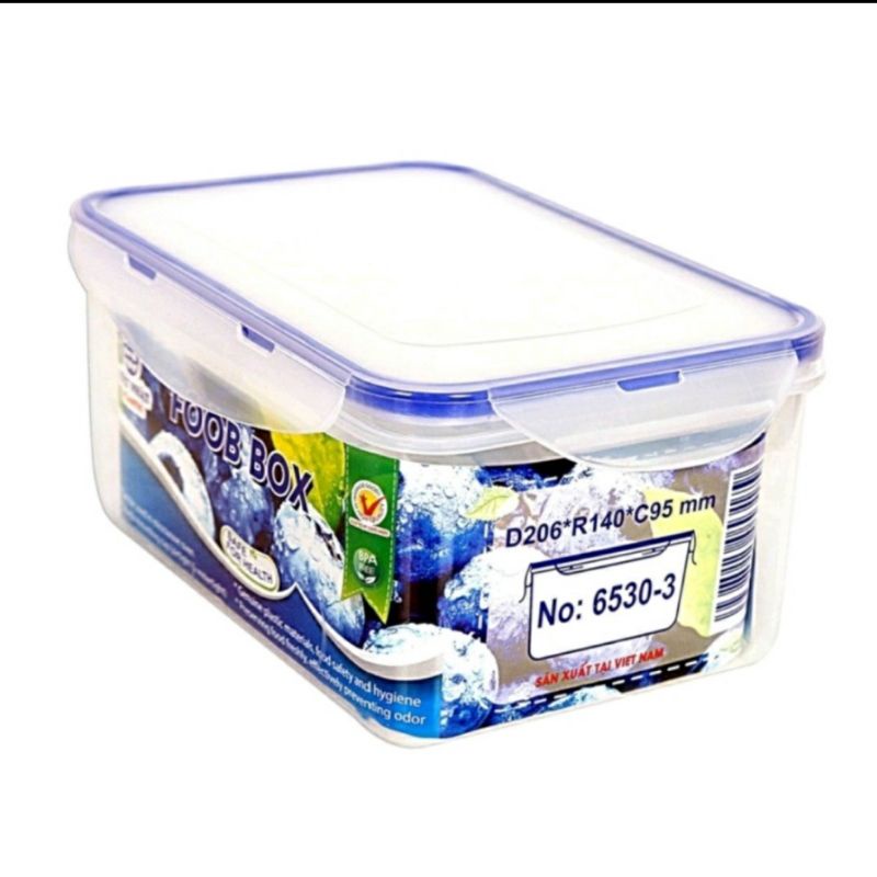 #Sale sập sàn# Hộp lạnh chữ nhật đựng thực phẩm, rau củ quả 4 khóa có gioăng cao su chống trào, chống đổ-nhựa sin