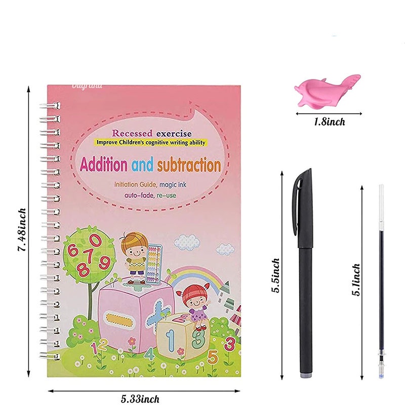 Bộ 4 Sách Tập + Sách Tập Viết + Sticker Dán Dành Cho Trẻ Em + Sách Tiếng Anh + Học Tập + Sách Thư Pháp