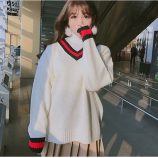 [Order] áo len cổ V