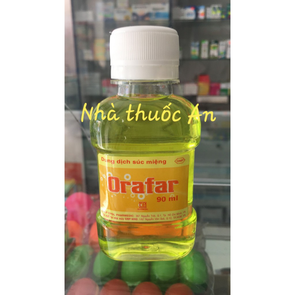 Orafar nước súc miệng 90ml giúp hơi thở thơm tho