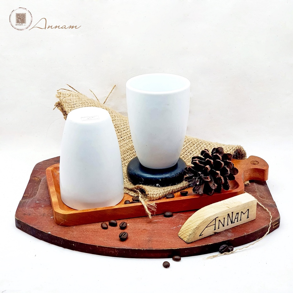 Cốc sứ uống nước ly uống nước men trắng
