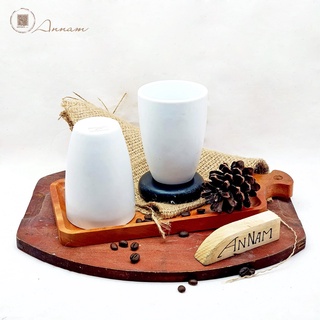 Cốc sứ uống nước ly uống nước men trắng