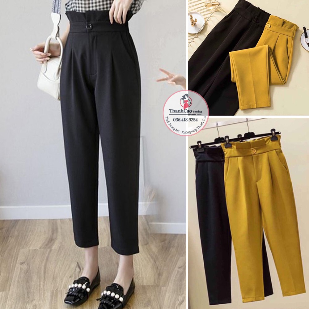 Quần baggy công sở nữ cạp bèo siêu hot
